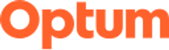 Optum logo in bright orange with clean modern font.