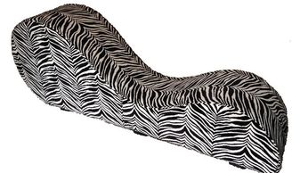 Love Lounger in Zebra print upholstery fabric