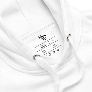 Get Smok’d Breathable Hoodie / White with Black Stitch