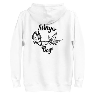 Get Smok’d Breathable Hoodie / White with Black Stitch