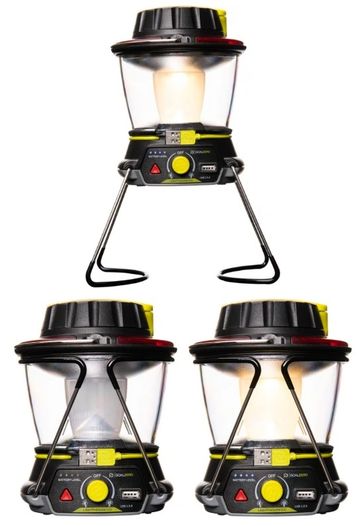 Lantern with USB power hub and 600 lumen output.