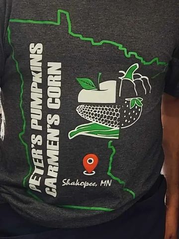 A gray t-shirt with a Minnesota outline and text.