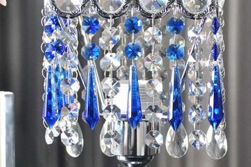 blue hanging crystals for chandeliers or suncatchers