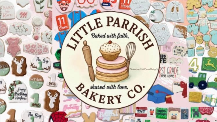 Logo with collage of cookies