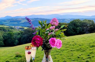 View of the Carneddau mountain range in Snowdonia
