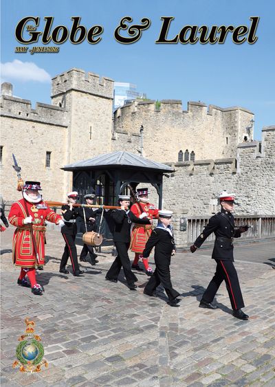 Military parade at historic castle.