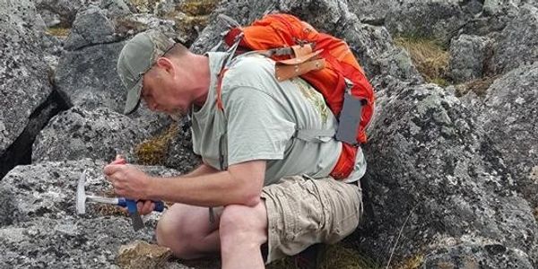 Looking for stones in Alaska