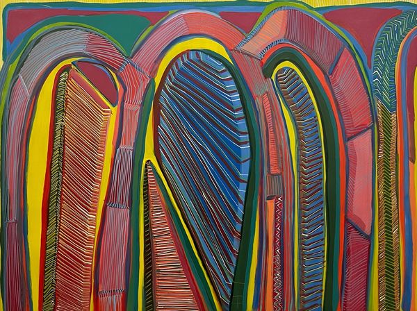 Acrylic and Ink Painting on Wood Panel