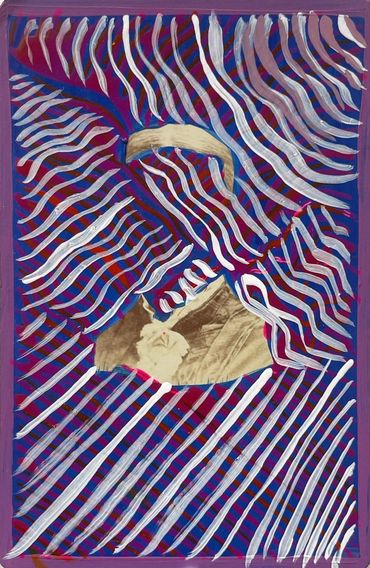 Vintage Cabinet Photo Card with Acrylic and Ink