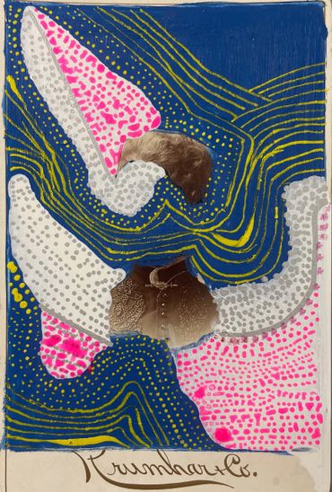 Vintage Cabinet Photo Card with Acrylic and Ink