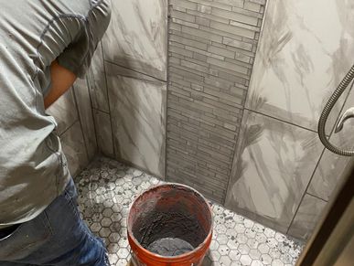 Bathroom custom tile installation