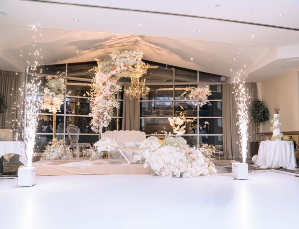 indoor cold sparklers and dry ice fog in Toronto