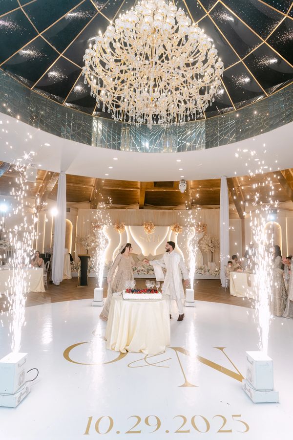 indoor cold sparklers and dry ice fog in Toronto