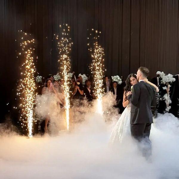 indoor cold sparklers and dry ice fog in Toronto