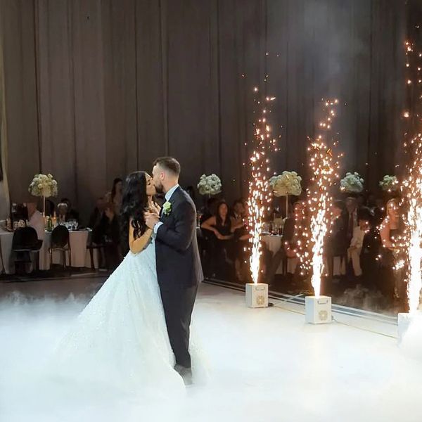 indoor cold sparklers and dry ice fog in Toronto