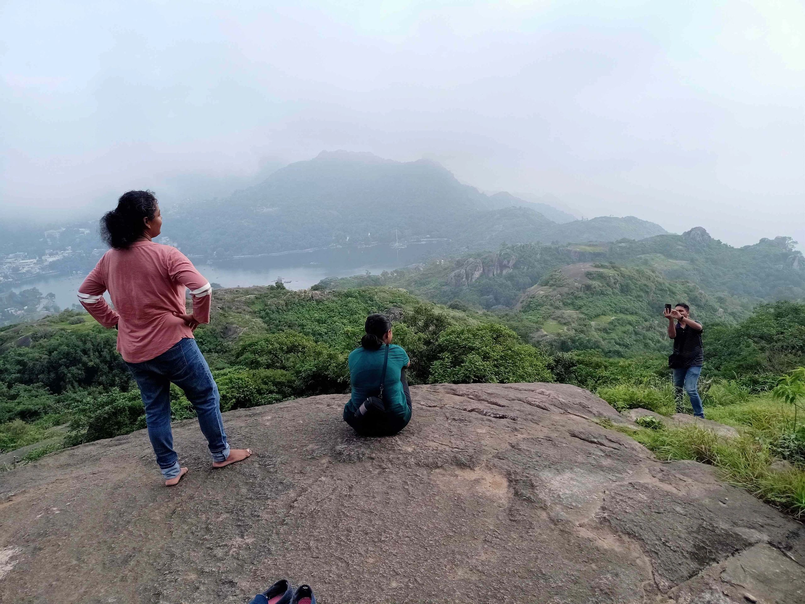 tourist at trekking camping in mount abu