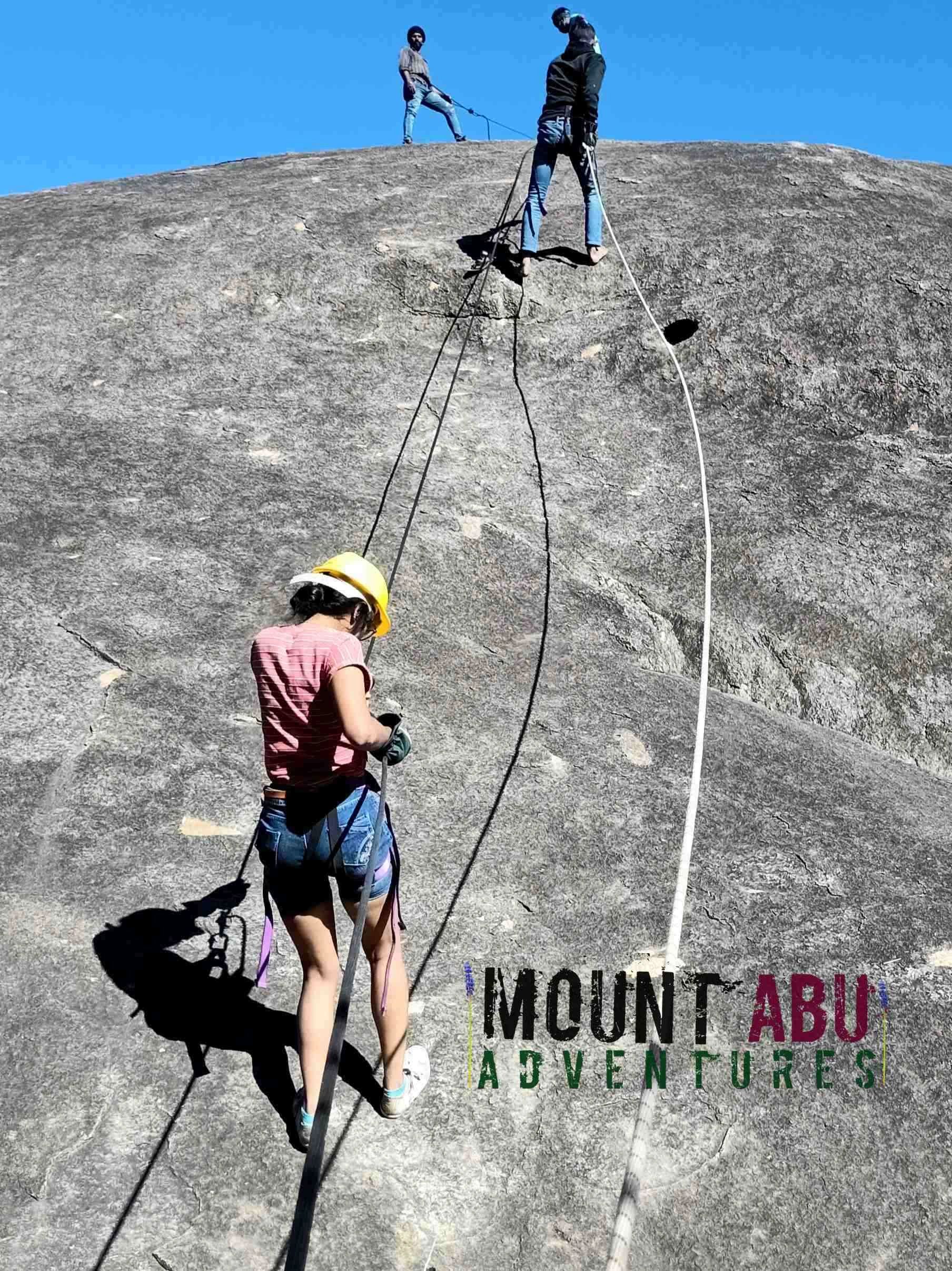 rock climbing in mount abu at mount abu adventures
