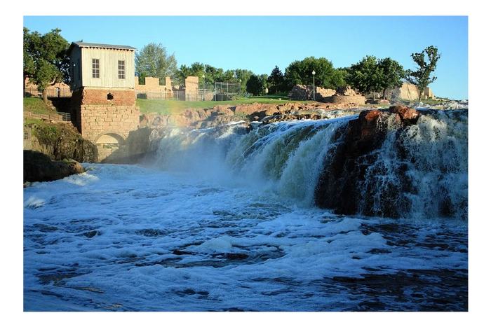 The Big Sioux River Falls at Falls Park, Sioux Falls, SD