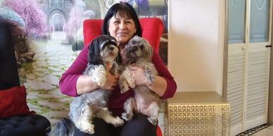 Rocky and Adrien with mom,