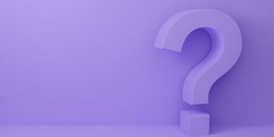 A purple question mark