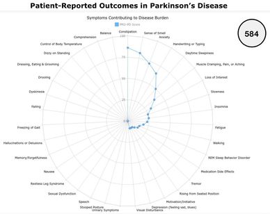Many symptoms contribute to the overall burden of PD. Each person is unique- snowflake disease.