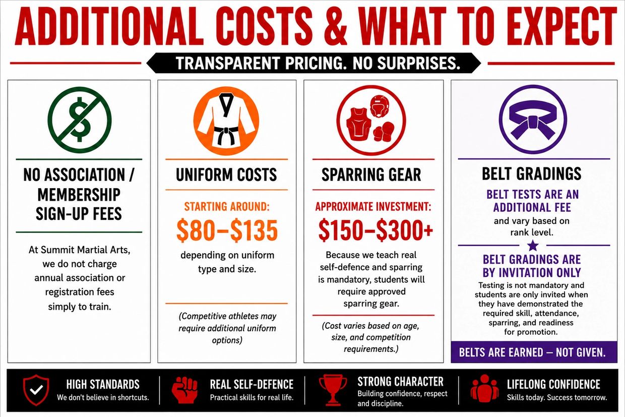 Additional Costs
Uniform Pricing
Transparent pricing