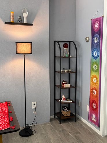 Right side of Phoenix psychics desk inside her office