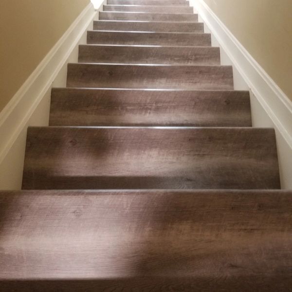 LVP installed on steps