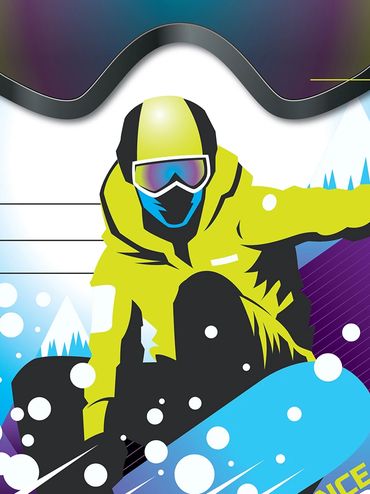 Illustration for Ski Goggles Packaging