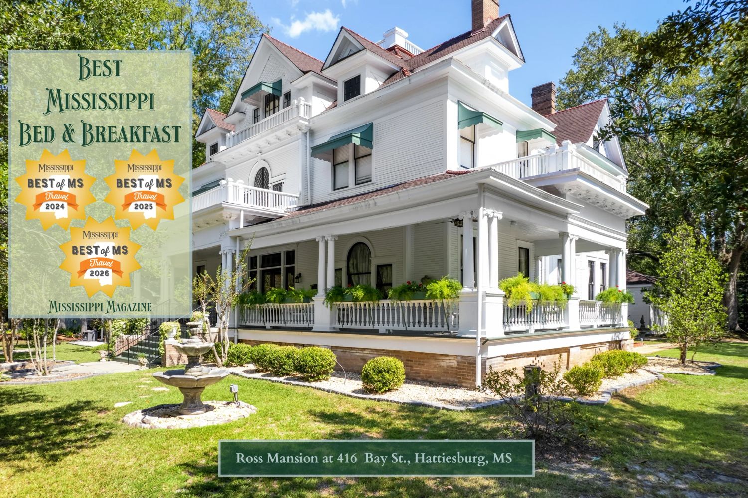 Historic Ross Mansion outside and grounds