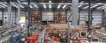 Industrial HVAC warehouse supply lines