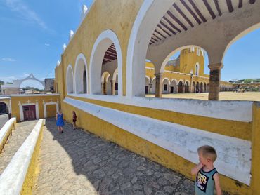 Traveling with kids: The uniquely yellow Convento de San Antonio de Padua in Izamal Mexico