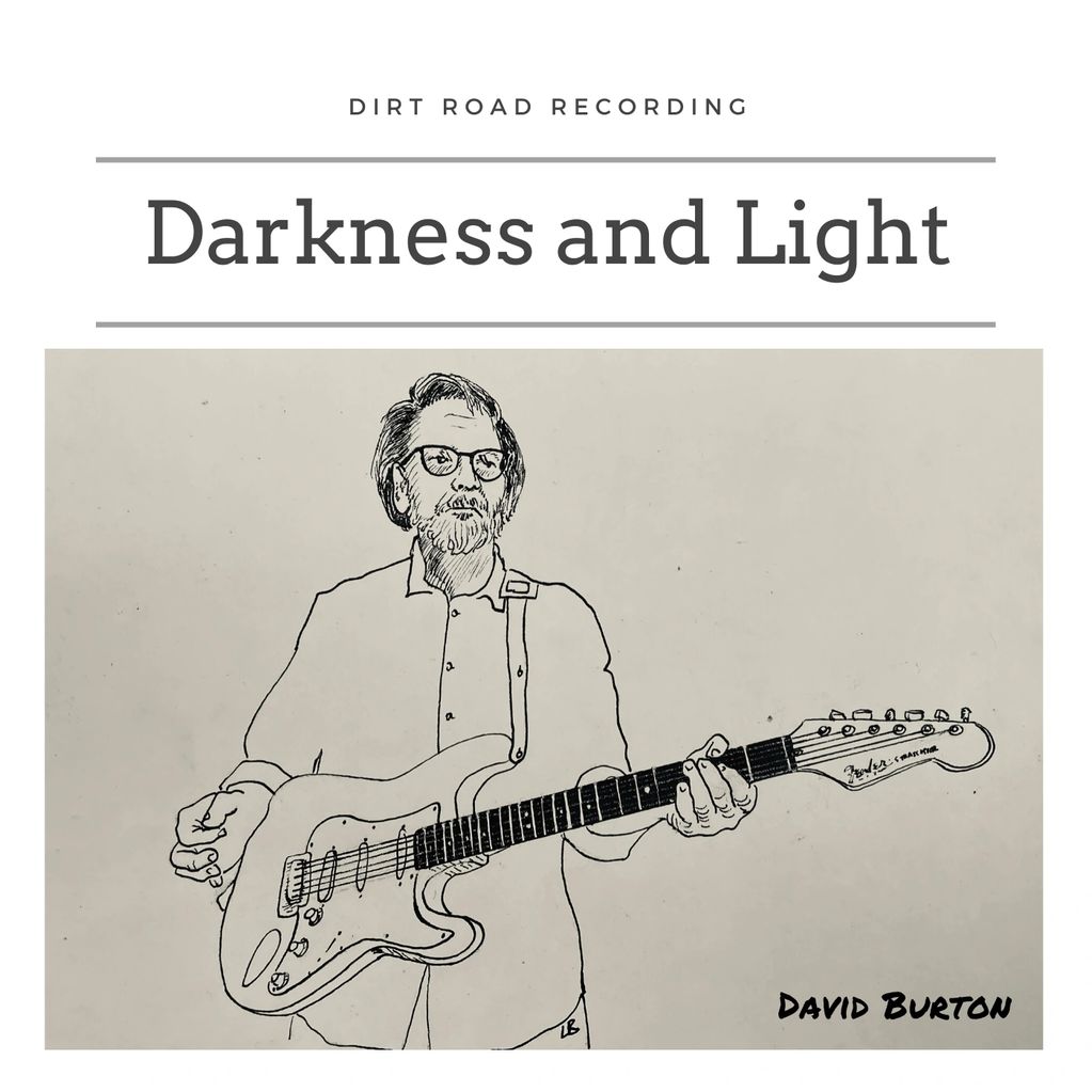 Cover art for David Burton's music single "Darkness and Light." Drawing by Lydia Robb.
