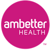 Ambetter Health logo in white on a magenta background.