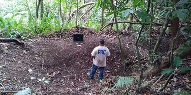 Dr. Joel Klenck: Mailei pit during archaeology and historic preservation efforts on Ofu Island.