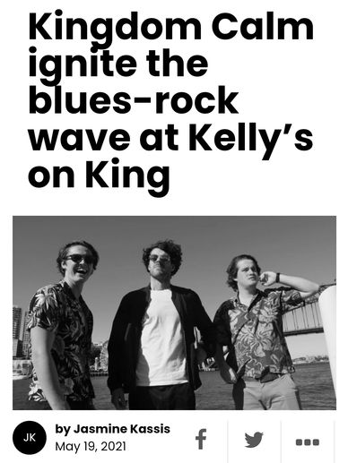 A review of the full gig the band played at Kelly's Bar on King Street written by Happy Mag