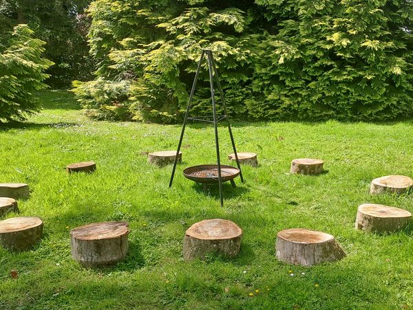 A fire circle for the children to sit around, learn about fire safety and enjoy cooking on a fire.