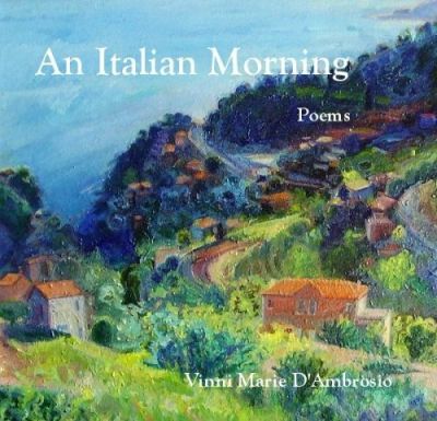 Cover of 'An Italian Morning' poetry book with a scenic Italian landscape.