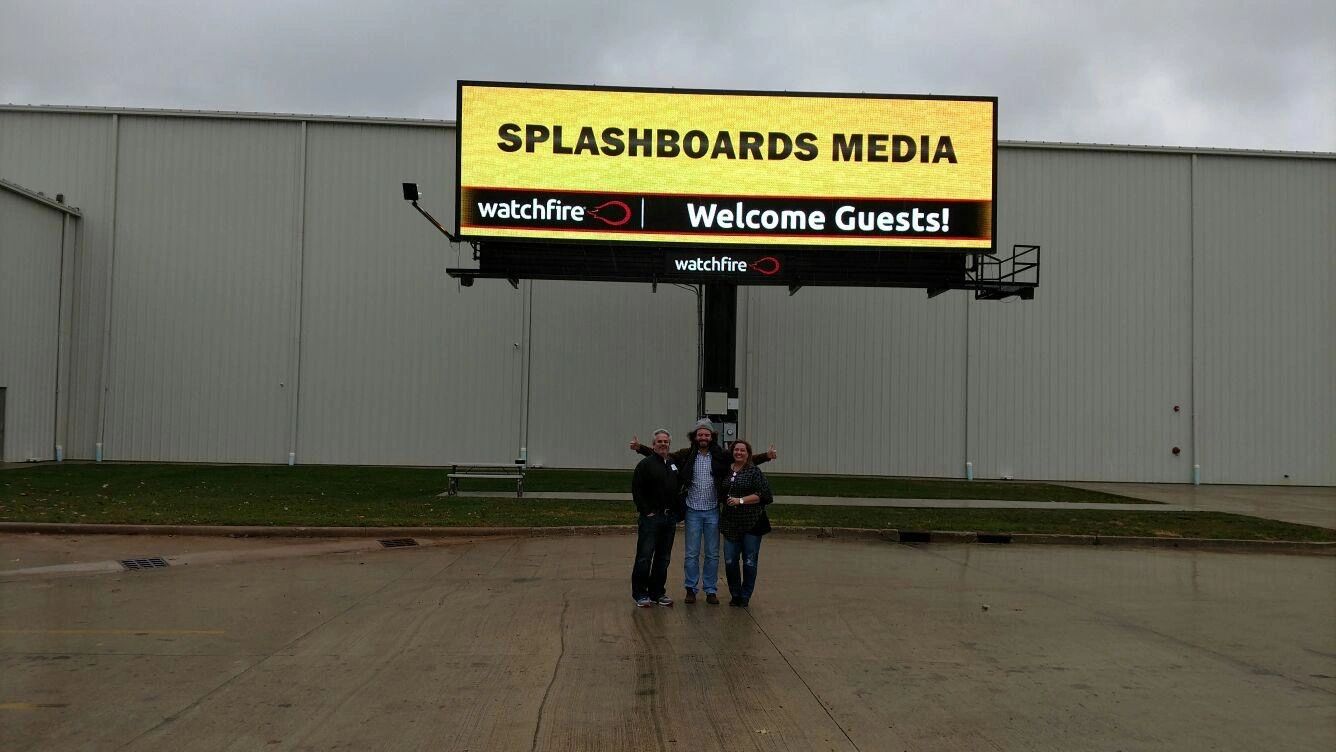 Kenny, Chris, and Tracee on a factory tour at the LED Display manufacturing facility. 