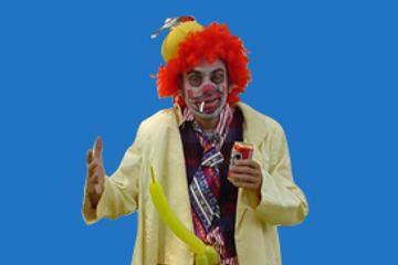 bad clown singing telegram entertainer gag gift funny prank hilarious joke birthday surprise gift