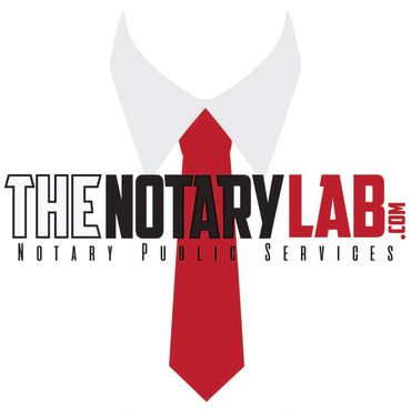 The Notary Lab Notary Public shirt and tie logo