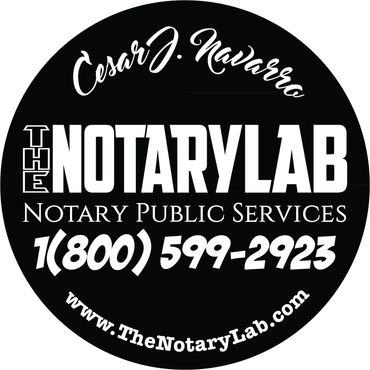 The Notary Lab Notary Public black circle Logo
Notary Public