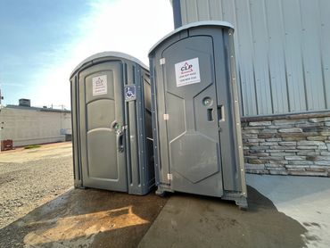 Two Portable Toilets for Art on the Alley in New Phila Ohio