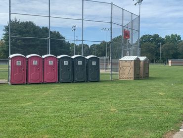 Dover end of Summer event's portable toilet line up.