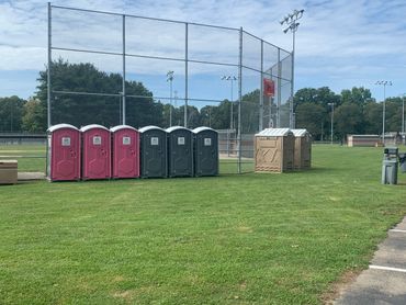 Dover end of Summer event's portable toilet line up.