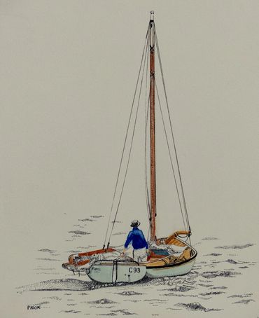 Drawing/Painting of couta boat at Sorrento, Victoria. www.manyunggallery.com.au
Sold
