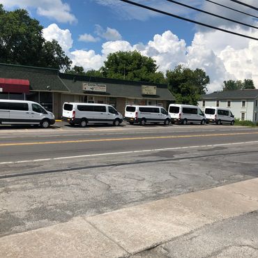 These vans were rented to the White House for President Trump