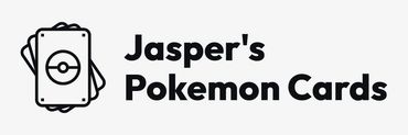Logo for Jasper's Pokemon Cards featuring stylized card backs.