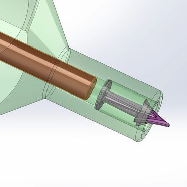 3D CAD Image of a tack installation tool.