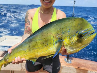 USMC Veteran, Leslie reeled in her bucketlist fish during our Ladies Female Veteran Trip in Islamora